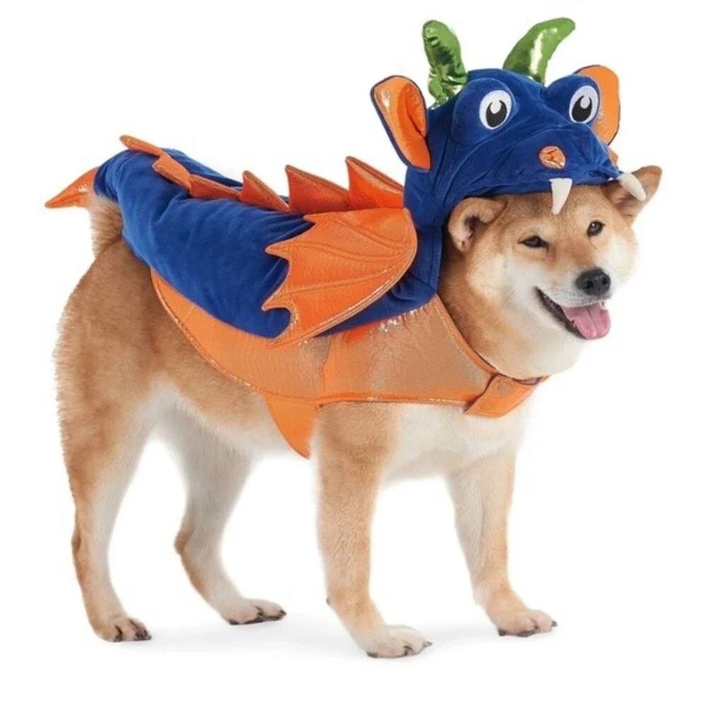 Monster Orange Purple Pet Costume Size L